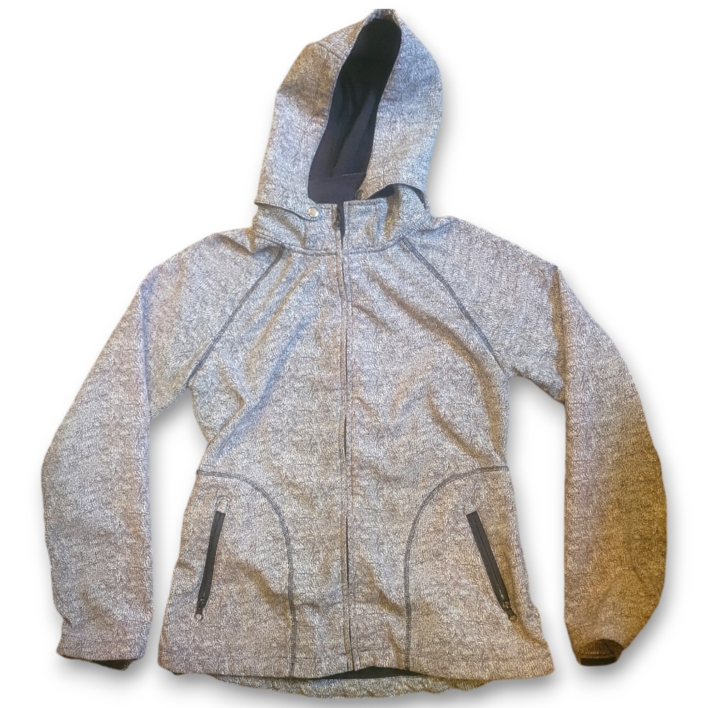 WAREHOUSE ONE - Fleece Lined Neutral Light Colored Hooded Jacket